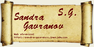 Sandra Gavranov vizit kartica